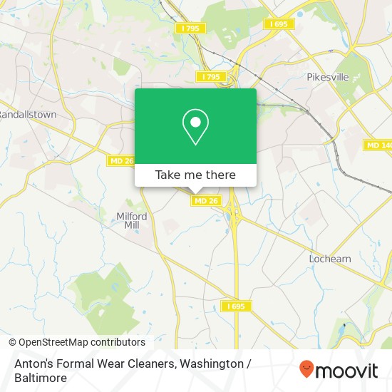 Anton's Formal Wear Cleaners map