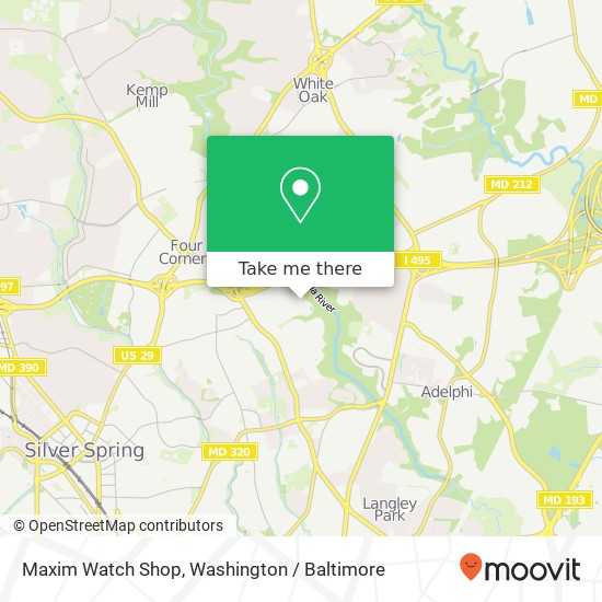 Mapa de Maxim Watch Shop