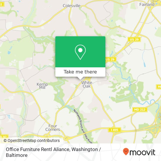 Office Furniture Rentl Aliance map