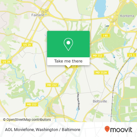 Mapa de AOL Moviefone