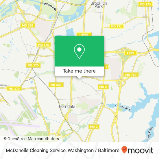 McDaneils Cleaning Service map