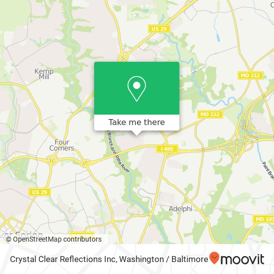 Mapa de Crystal Clear Reflections Inc