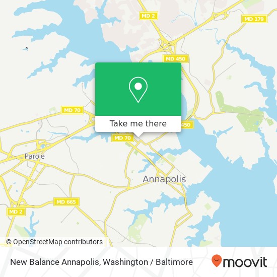 Mapa de New Balance Annapolis