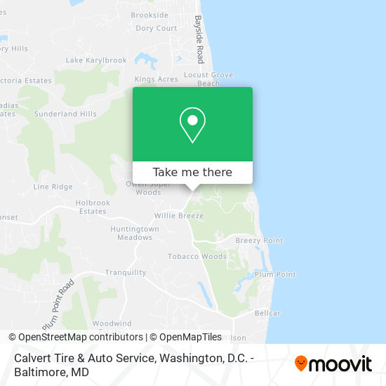 Calvert Tire & Auto Service map
