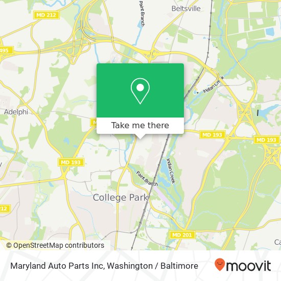 Maryland Auto Parts Inc map
