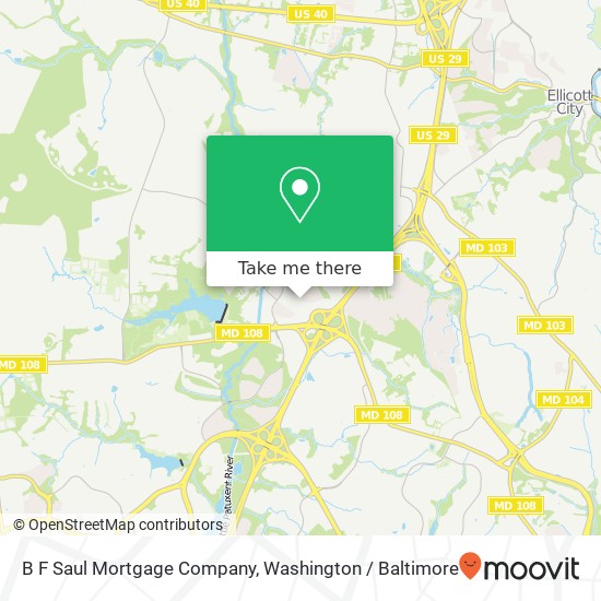 B F Saul Mortgage Company map