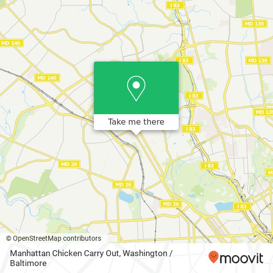 Mapa de Manhattan Chicken Carry Out