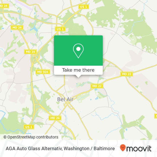 AGA Auto Glass Alternativ map