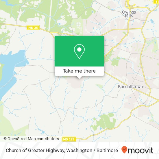 Mapa de Church of Greater Highway