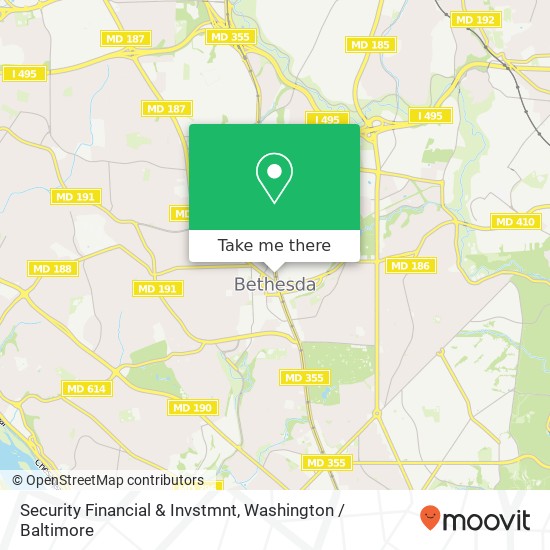 Mapa de Security Financial & Invstmnt