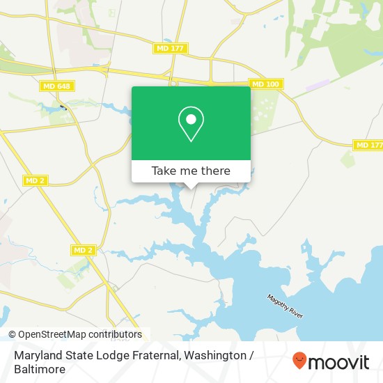 Maryland State Lodge Fraternal map