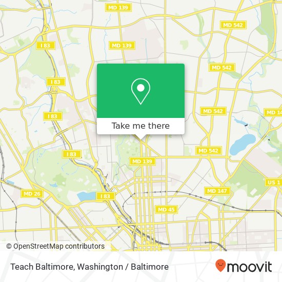 Mapa de Teach Baltimore