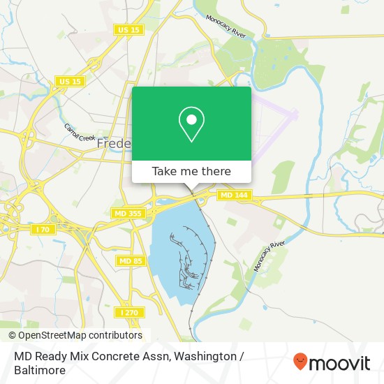 MD Ready Mix Concrete Assn map