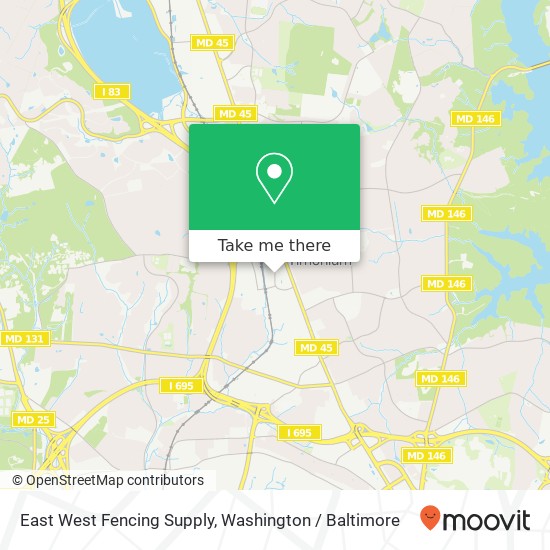 East West Fencing Supply map