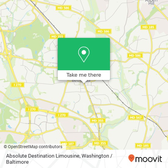 Mapa de Absolute Destination Limousine