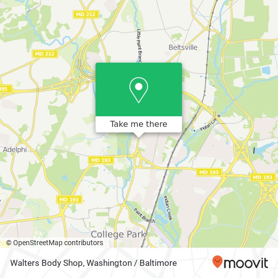 Mapa de Walters Body Shop