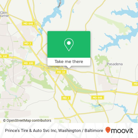 Prince's Tire & Auto Svc Inc map