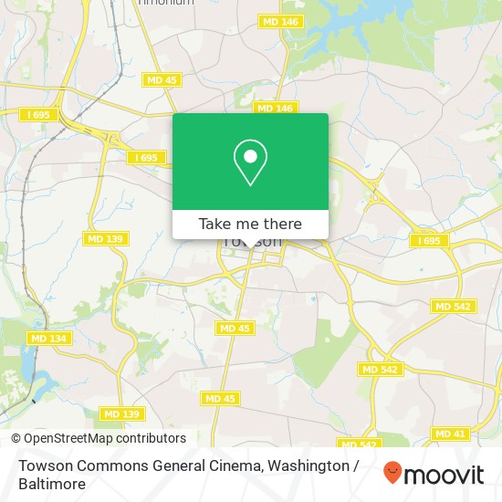 Mapa de Towson Commons General Cinema