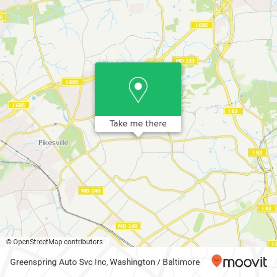 Mapa de Greenspring Auto Svc Inc