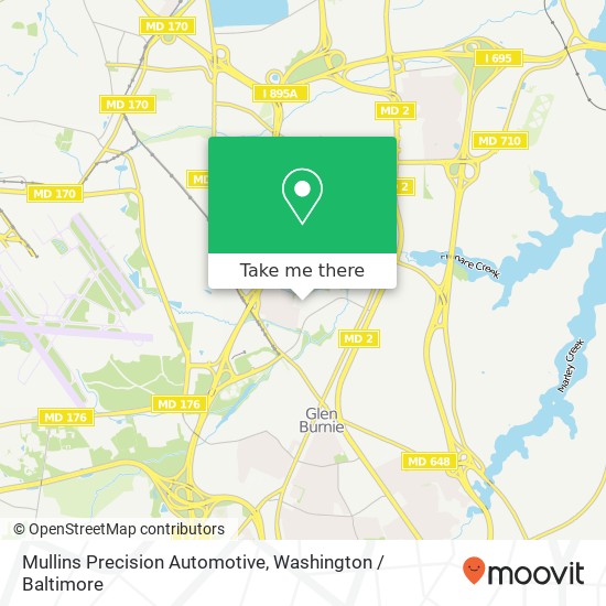 Mullins Precision Automotive map