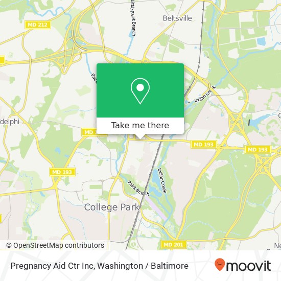 Mapa de Pregnancy Aid Ctr Inc