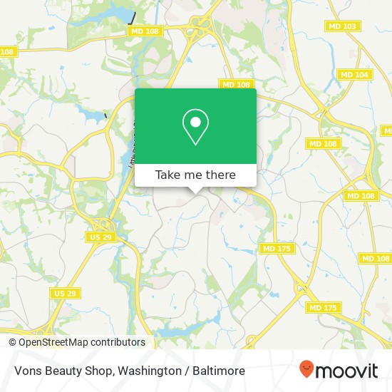 Mapa de Vons Beauty Shop