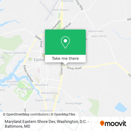 Mapa de Maryland Eastern Shore Dev