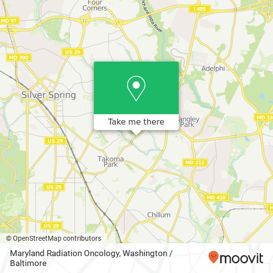 Mapa de Maryland Radiation Oncology