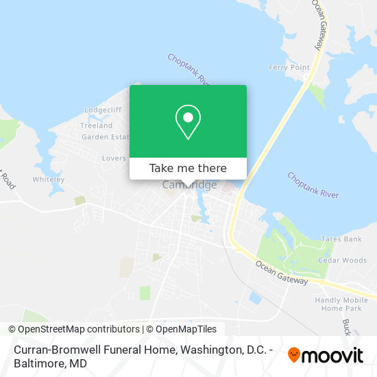 Curran-Bromwell Funeral Home map