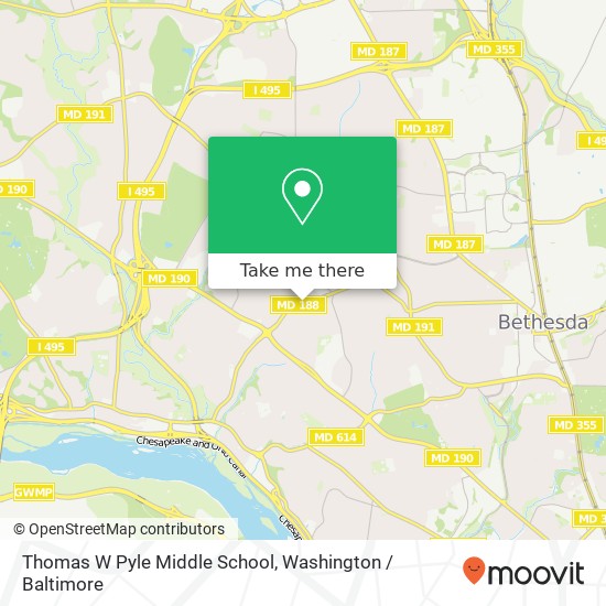 Mapa de Thomas W Pyle Middle School