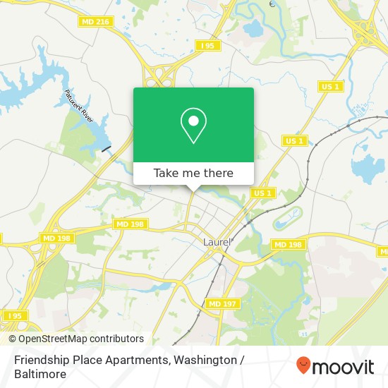 Mapa de Friendship Place Apartments
