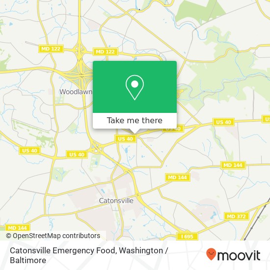 Mapa de Catonsville Emergency Food