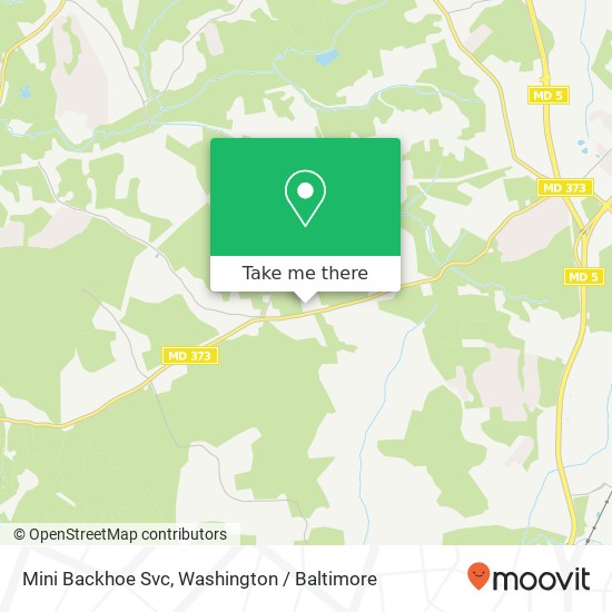 Mapa de Mini Backhoe Svc