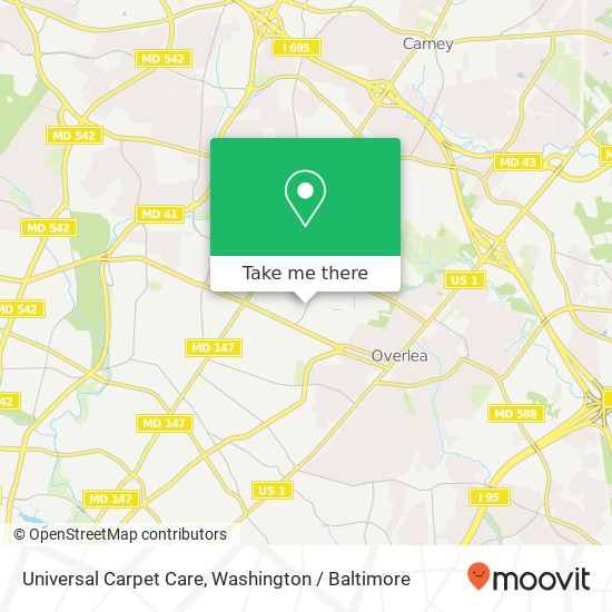 Universal Carpet Care map