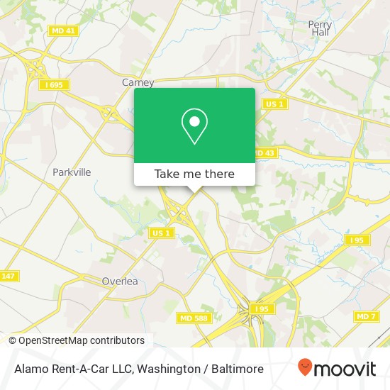 Mapa de Alamo Rent-A-Car LLC