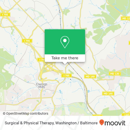 Surgical & Physical Therapy map