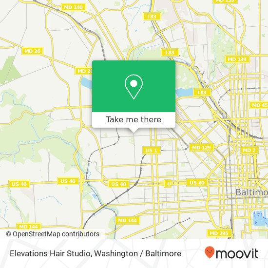 Mapa de Elevations Hair Studio