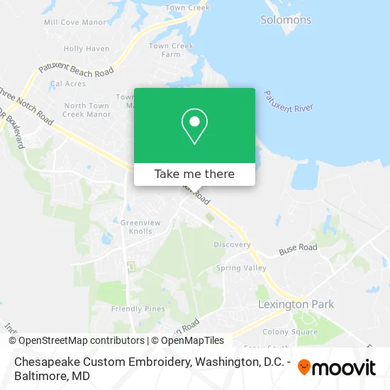 Chesapeake Custom Embroidery map