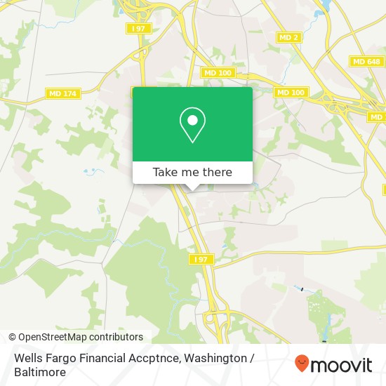 Wells Fargo Financial Accptnce map