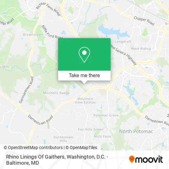 Rhino Linings Of Gaithers map