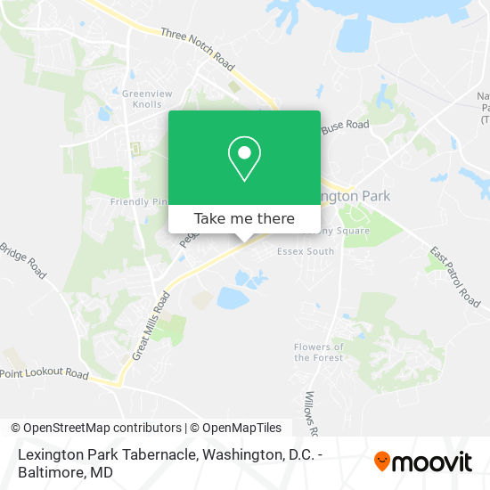 Mapa de Lexington Park Tabernacle