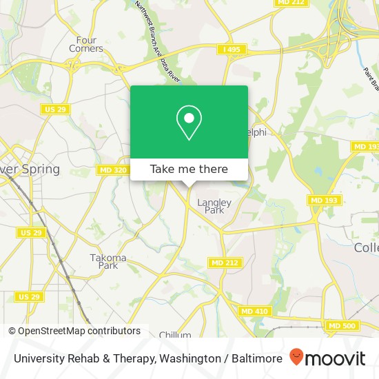 University Rehab & Therapy map