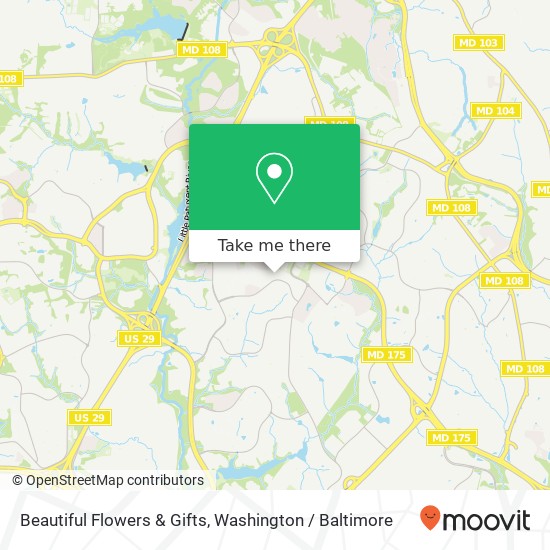 Mapa de Beautiful Flowers & Gifts