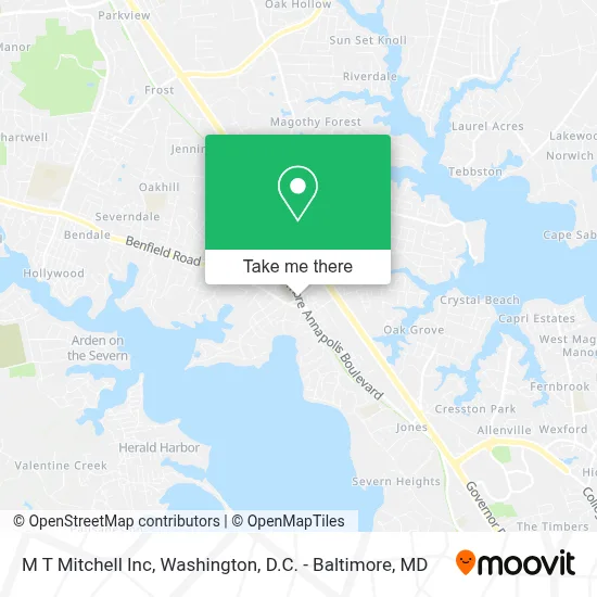 M T Mitchell Inc map