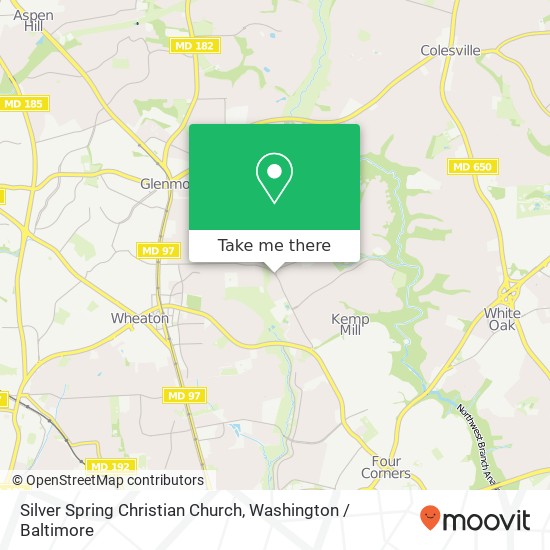 Silver Spring Christian Church map