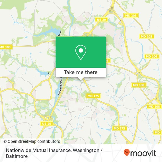 Mapa de Nationwide Mutual Insurance