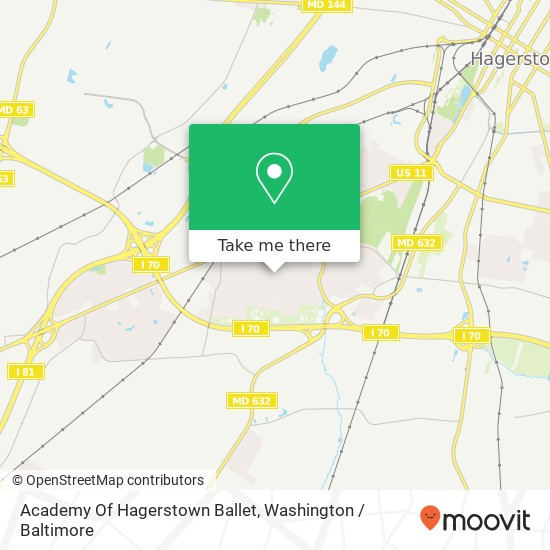 Academy Of Hagerstown Ballet map