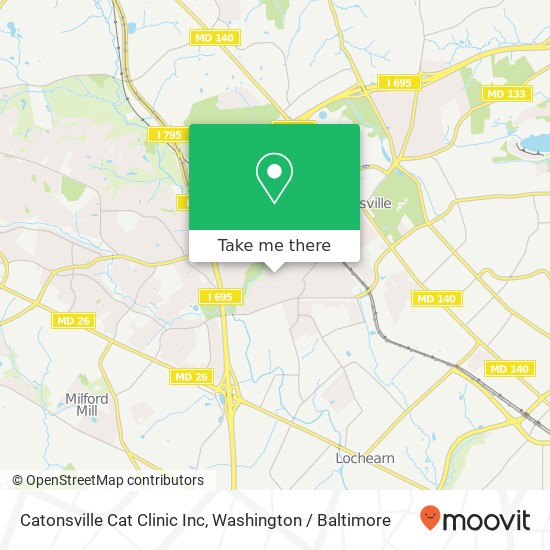 Catonsville Cat Clinic Inc map