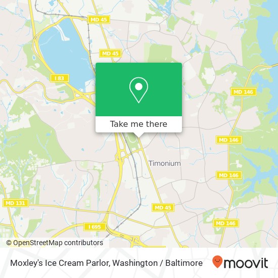 Moxley's Ice Cream Parlor map