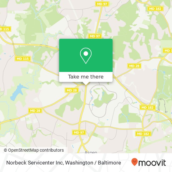 Mapa de Norbeck Servicenter Inc